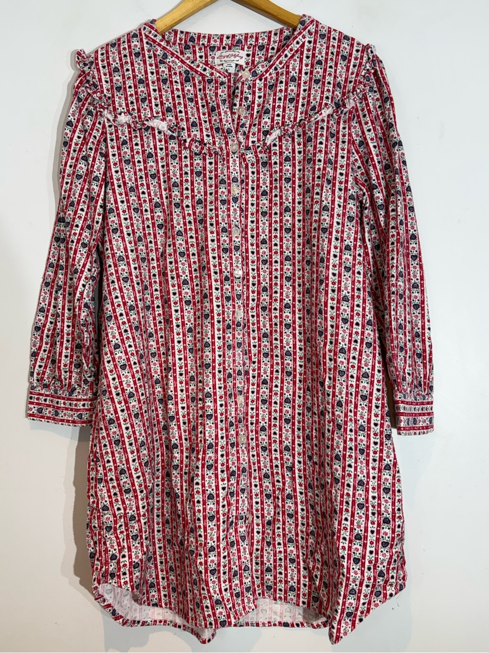 Lanz of Salzburg Cotton Flannel Short Nightgown – Large